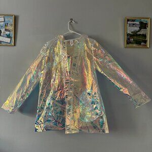 Holographic Rain Jacket (Rainbow Iridescent)